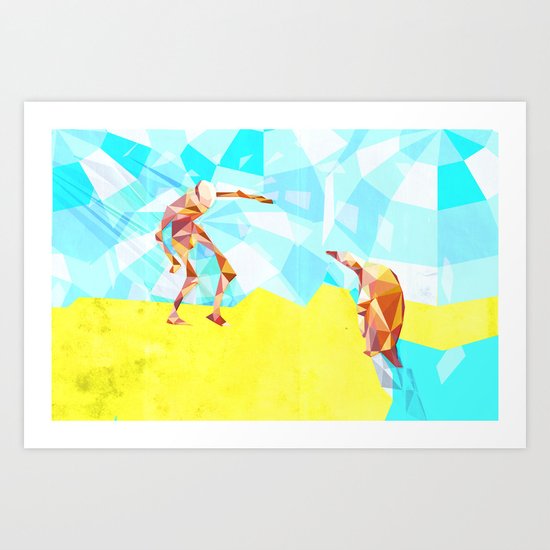 Electric Pinguin Art Print