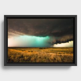 Jewel of the Plains - Storm in Texas Framed Canvas