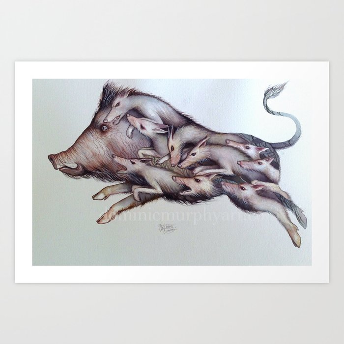 Wild Boar Hunt Art Print