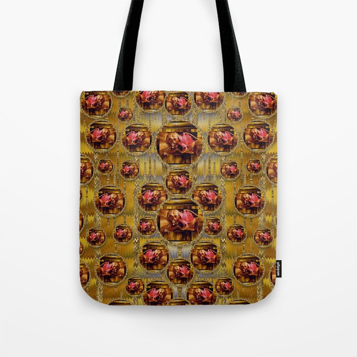 Angels in gold and flowers of paradise rocks Tote Bag by Pepita Selles ...