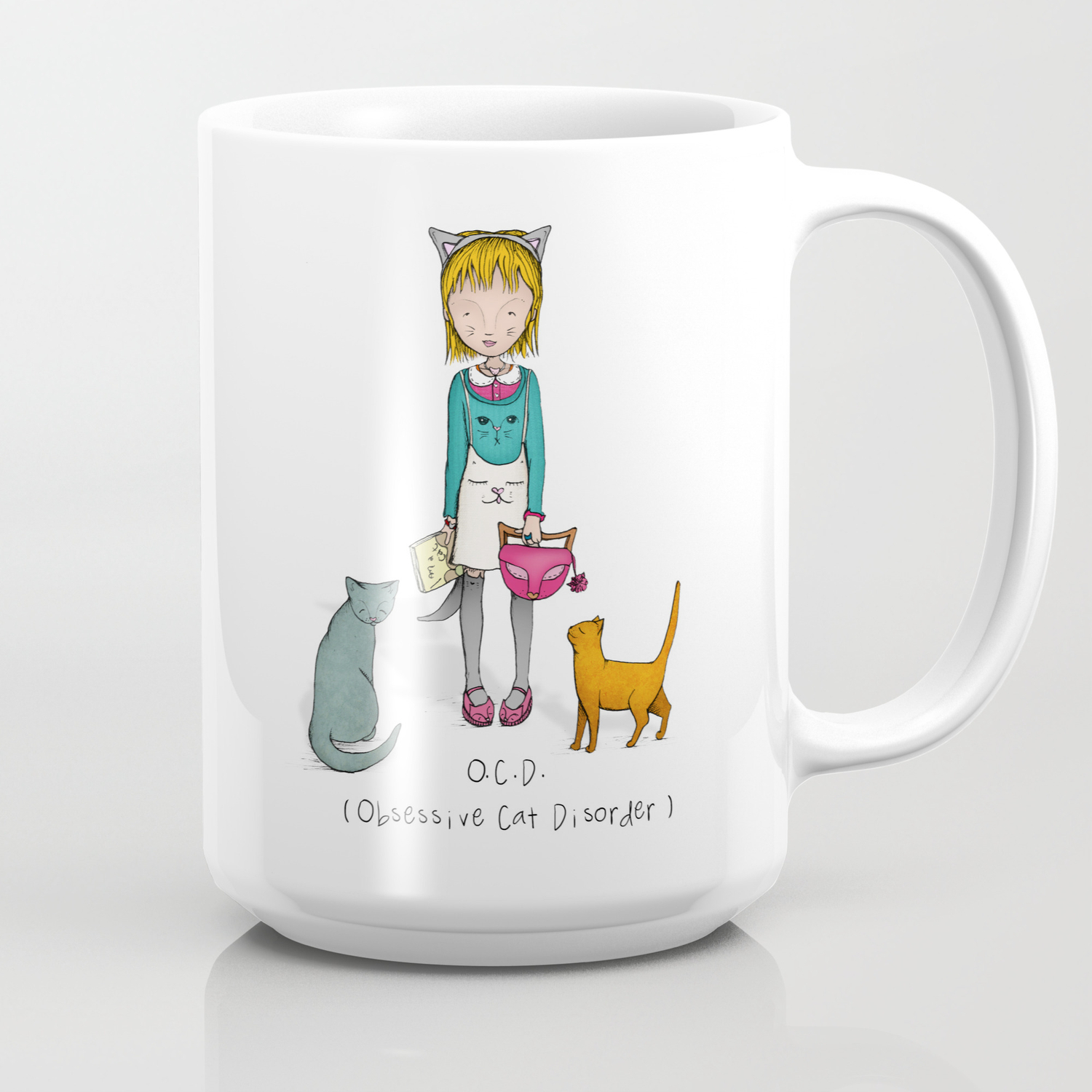 Ocd Obsessive Cat Disorder Crazy Cat Lady Coffee Mug By