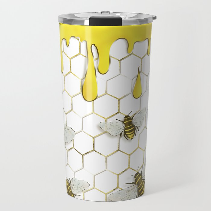 Bees and honey Travel Mug