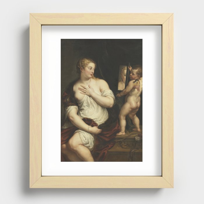 venus and cupid by rubens Recessed Framed Print