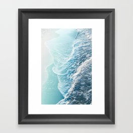 Soft Turquoise Ocean Dream Waves #1 #water #decor #art #society6 Framed Art Print