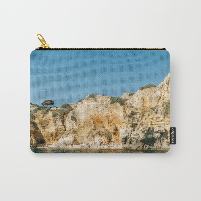 Rocks, Cliffs And Ocean Landscape At Lagos Bay Coast, Wall Art Print, Landscape Art, Poster Decor Carry-All Pouch