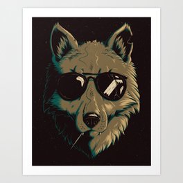 Party Wolf Art Print