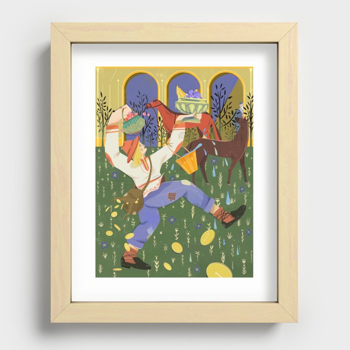 Pushkin Fairy Tales 02 -The Tale of the Priest and His Workman Balda Recessed Framed Print
