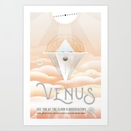 NASA Retro Space Travel Poster #14 - Venus Art Print