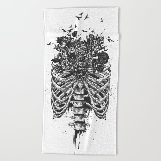 New life (b&w) Beach Towel