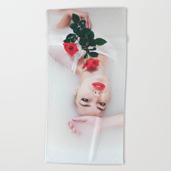 Floral bath Beach Towel