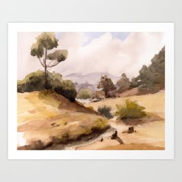 Largo Wash-Watercolor Landscape Painting Art Print