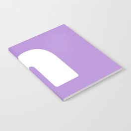 n (White & Lavender Letter) Notebook