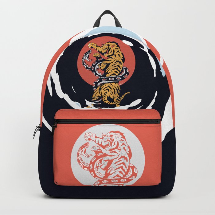 Classic Tattoo Snake vs Tiger Backpack