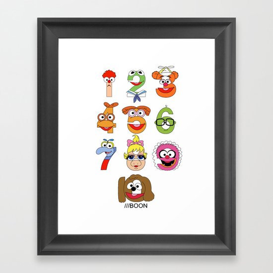 Muppet Babies Numbers Framed Art Print
