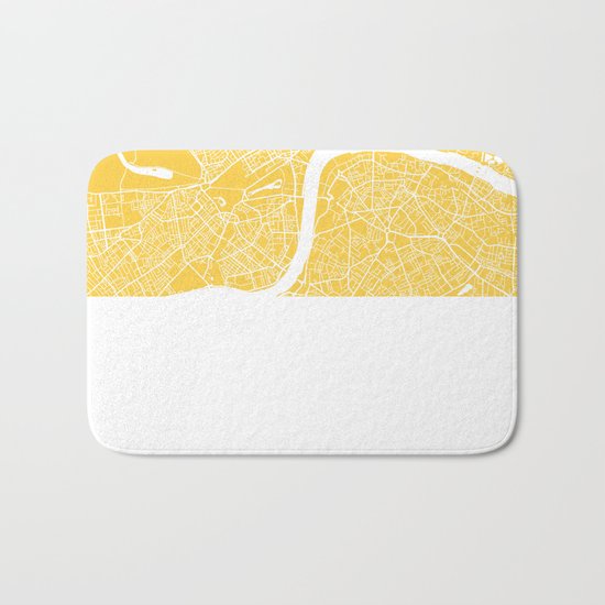 London map yellow Bath Mat