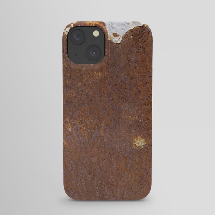 Close-up detail of Rusty brown worn out steel panel iPhone Case