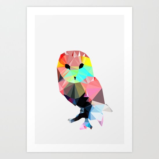 Crystal Owl Art Print