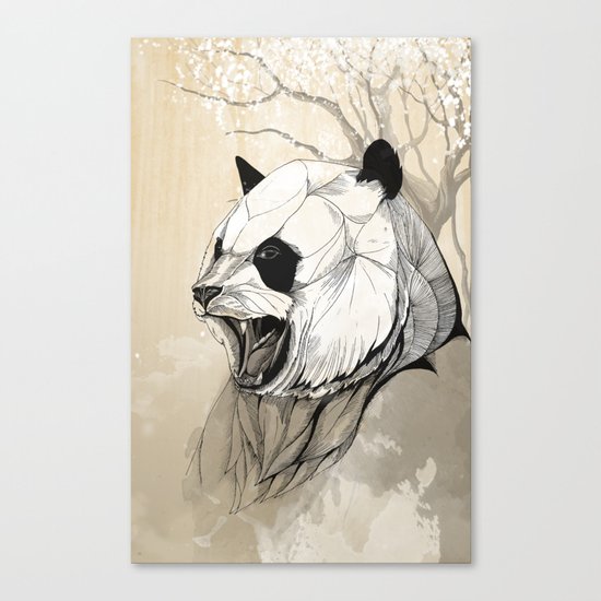 Angry Panda Canvas Print