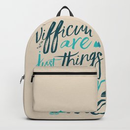 Shackleton quote on difficulties, illustration, interior design, wall decoration, positive vibes Backpack