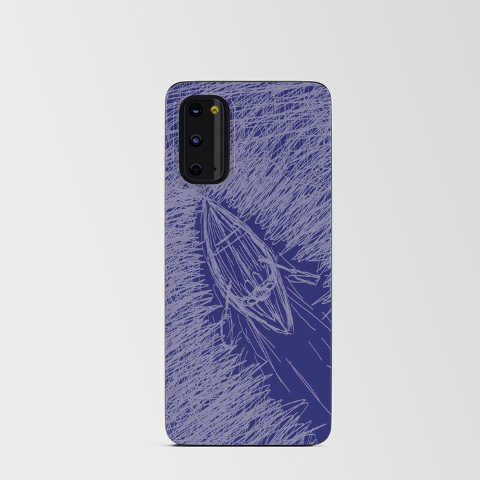 Boat on a river Android Card Case