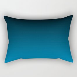 Cerulean Dark Ombre Rectangular Pillow