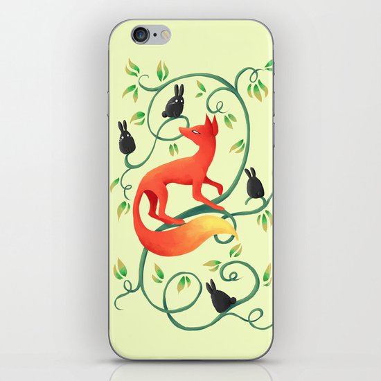 Bunnies and a Fox iPhone & iPod Skin