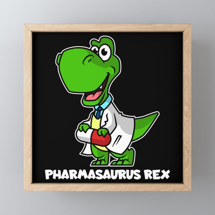 Pharma Dino T-Rex Framed Mini Art Print