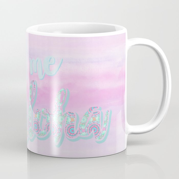 Aloha pink pastel typography art Coffee Mug