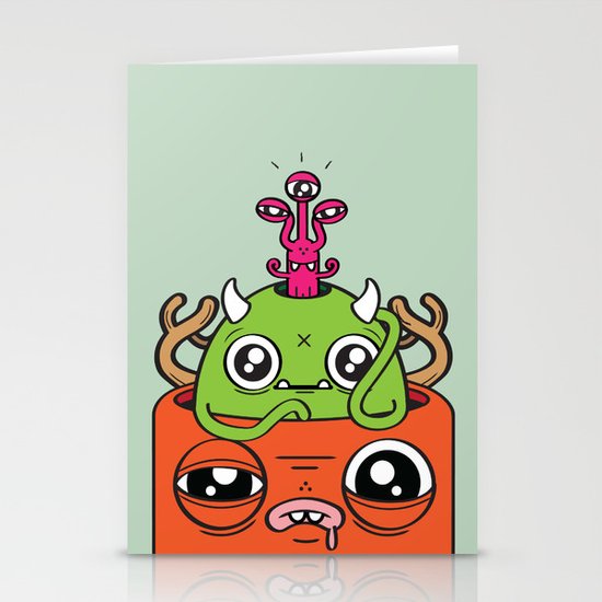 Monster Mind Stationery Cards
