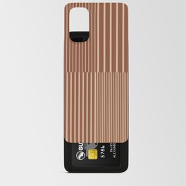 Stripes Pattern and Lines 10 in Terracotta Beige Android Card Case