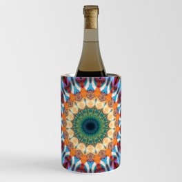 Joy Dance - Bright Colorful Mandala Art Wine Chiller