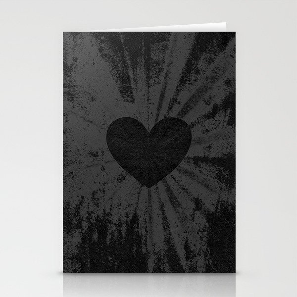 Black heart Stationery Cards