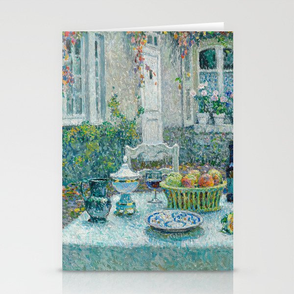 La petite table, 1920 by Henri Le Sidaner Stationery Cards