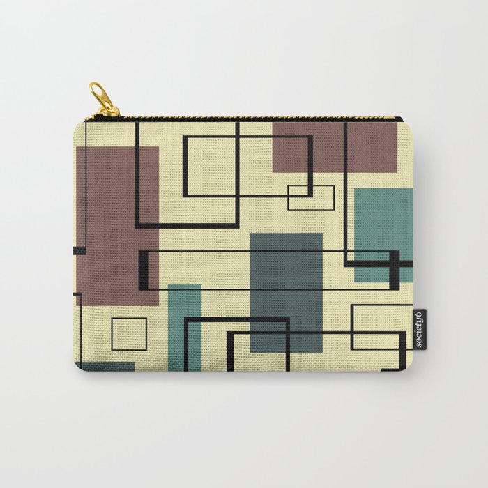 Mid Century Modern Rectangles Carry-All Pouch