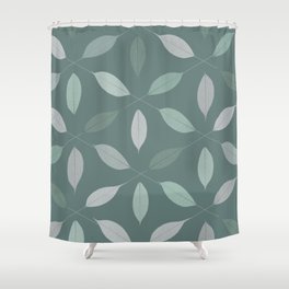 Leafy Green Pattern Shower Curtain