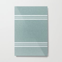 pimlico stripes - dusty blue Metal Print