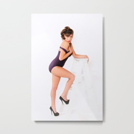Pin-Up Girl Metal Print