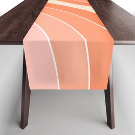 Orange and pink retro style circles Table Runner