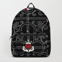 Buffy Inspired Gothic Tile Heart and Lips Backpack