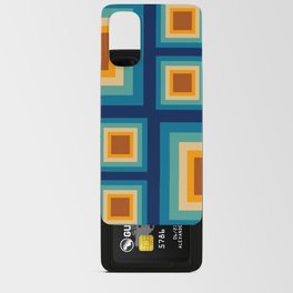 Retro square pattern | vintage aesthetic | Geometric shapes | Abstract | Colorful Android Card Case
