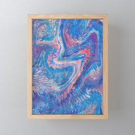 Peacock feathers Framed Mini Art Print