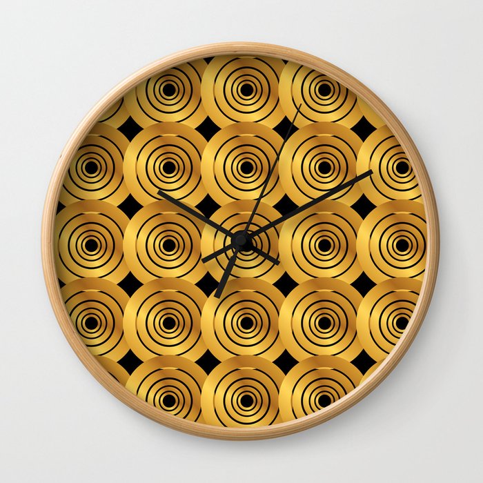 Art Deco-Reminiscent Pattern: Royal Casino Million Dollar Chips Wall Clock