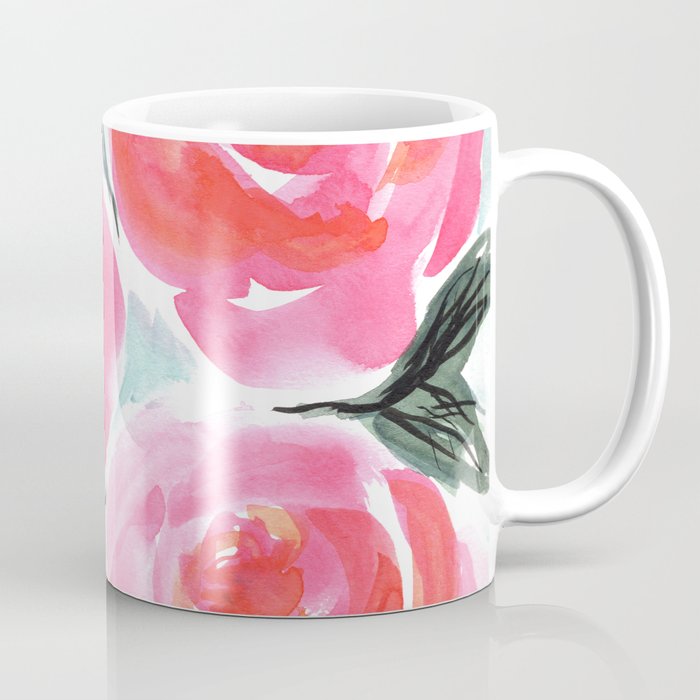Farmhouse and Shabby Chic Rose Bouquet Chintz Rose Florals American Country English Coffee Mug