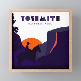 Yosemite - Buffalo Soliders at Horsetail Falls Framed Mini Art Print