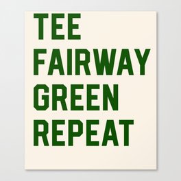 Golf Clubs Balls Cute Funny Tee Fairway Graphic Retirement Canvas Print