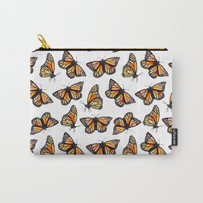 Watercolor Monarch Butterflies Carry-All Pouch