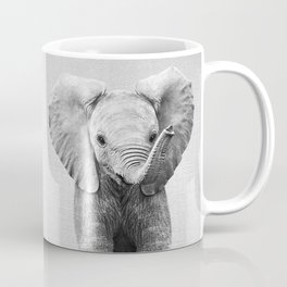 Baby Elephant - Black & White Mug