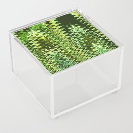 Bright Green Zigzag Pattern  Acrylic Box