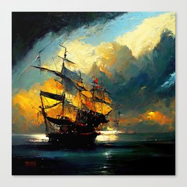 Sailing at Sunset Canvas Print