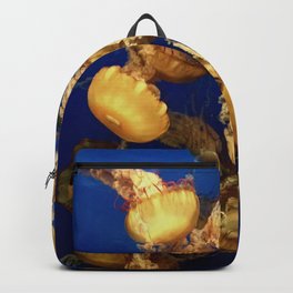 Jellyfish Backpack | Aquarium, Jellyfish, Digital, Underwater, Vibrant, Vancouverbc, Jelly, Photo, Blue, Gold 